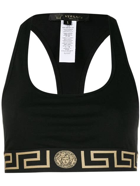 Versace Medusa Greek Key Bra 